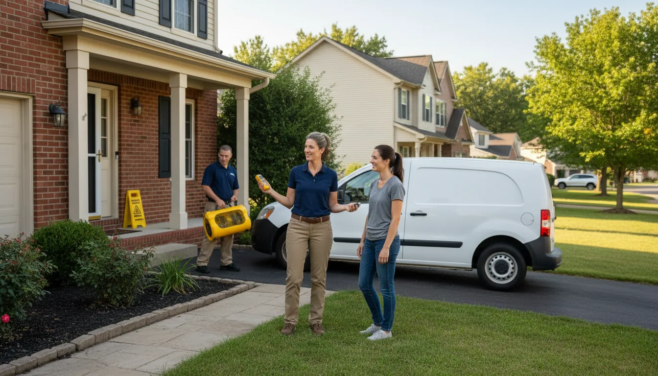 Residential water damage restoration in Clayville, RI